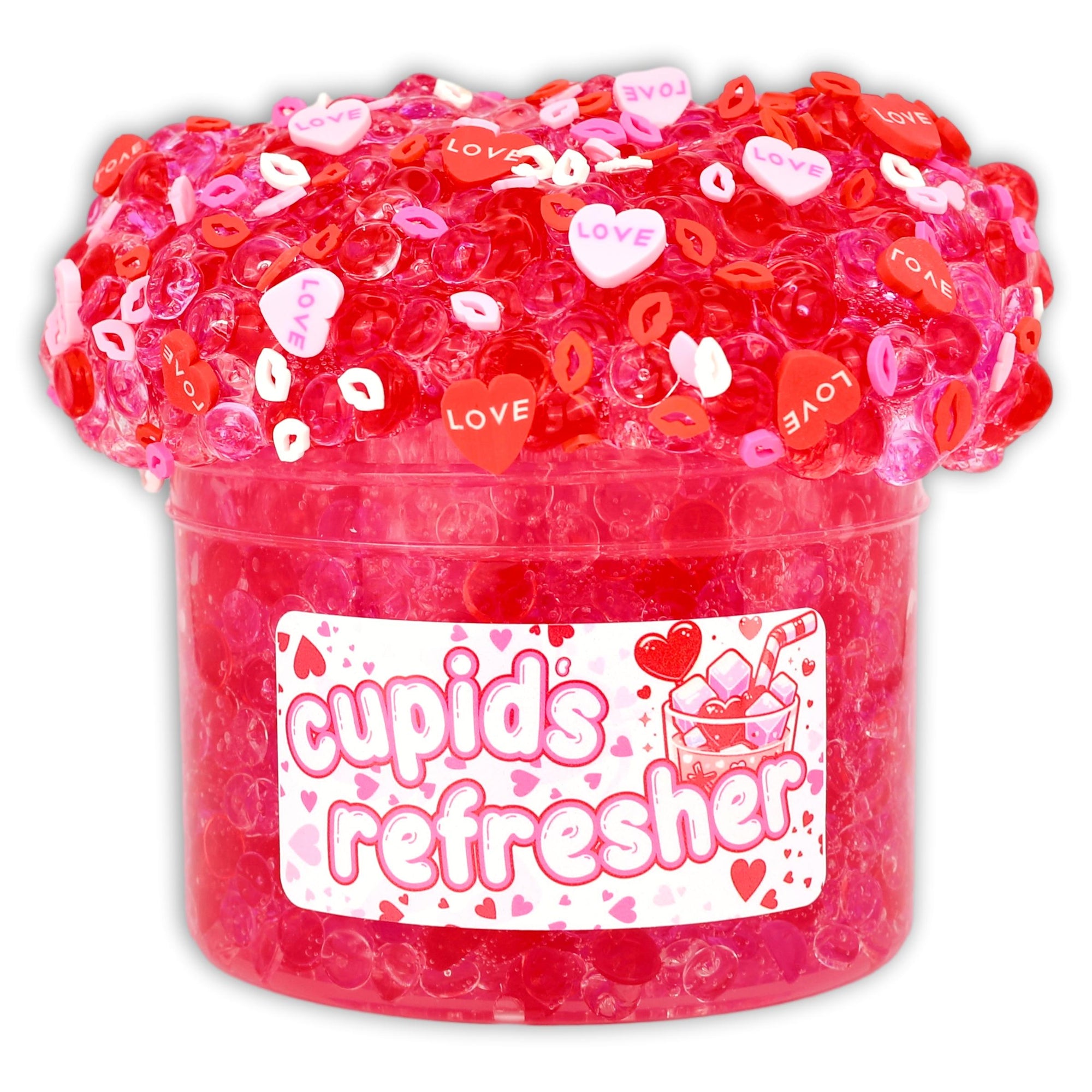 Cupid's Refresher Clear Slime - Shop Valentines Slime - Dope Slimes