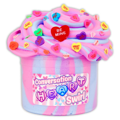 Conversation Heart Swirl Valentines Slime - Shop Slime - Dope Slimes