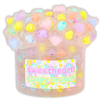 Sweetheart Candy Crunch Clear Frog-Spawn Slime -Shop Valentines Slime