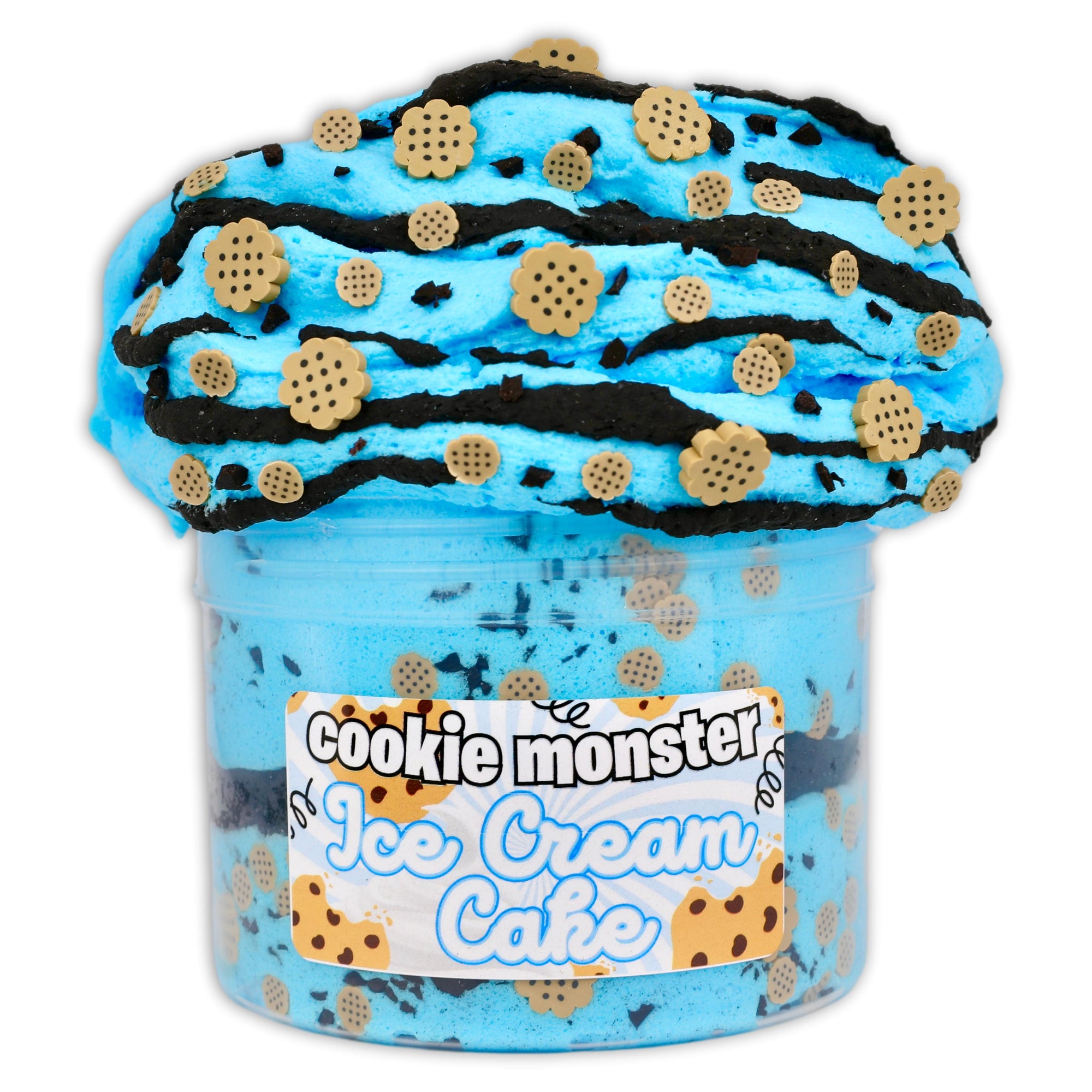 Cookie Monster Ice-Cream Cake Slime - Shop Slime - Dope Slimes