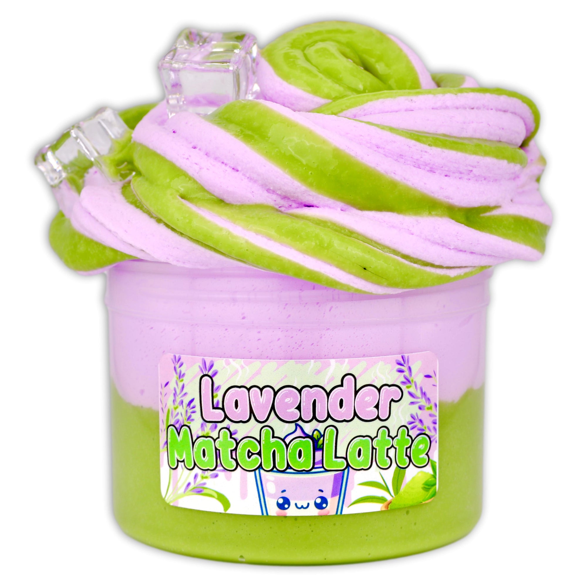 Lavender Matcha Latte Clear Butter Butter - Shop Slime - Dope Slimes