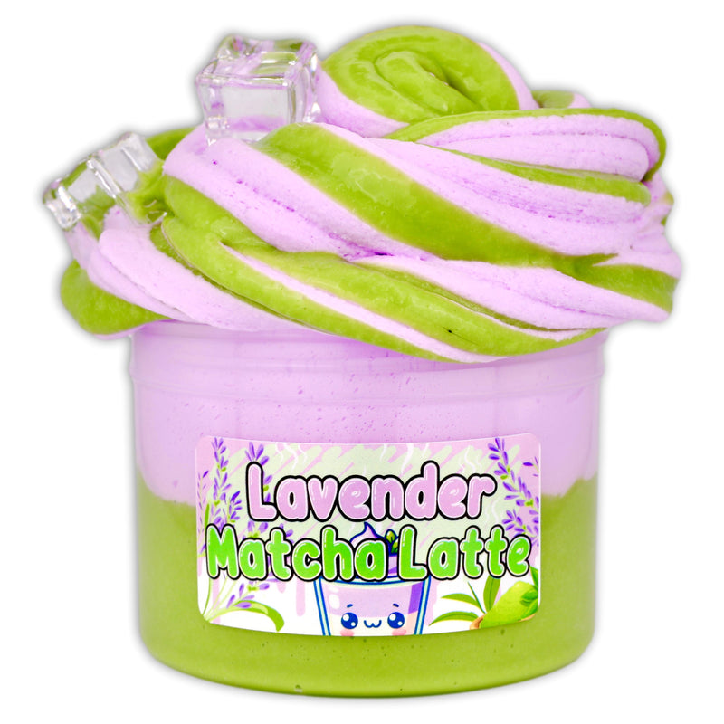 Lavender Matcha Latte Clear Butter Butter - Shop Slime - Dope Slimes