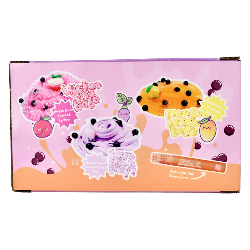 Boba Slime Trio - Boba Clear Butter Bingsu Slime Set - Dope Slimes