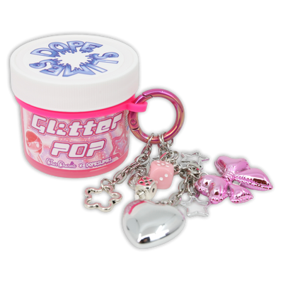 Glitter Pop! Travel Slime Charm Keychain Dope Slimes x CharCharms Collab