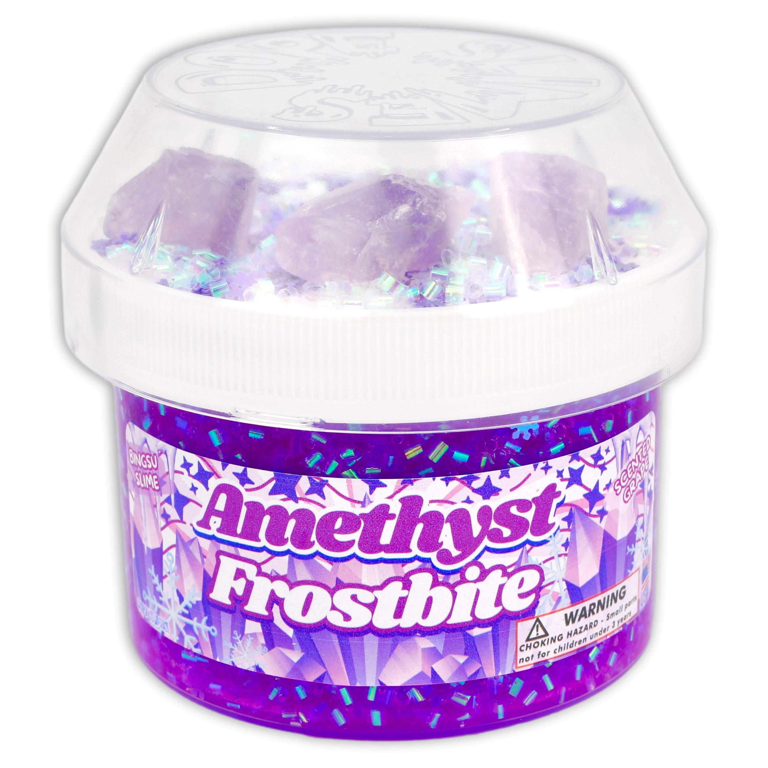 Amethyst Frostbite Bingsu Bead Glitter Slime - Dope Slimes