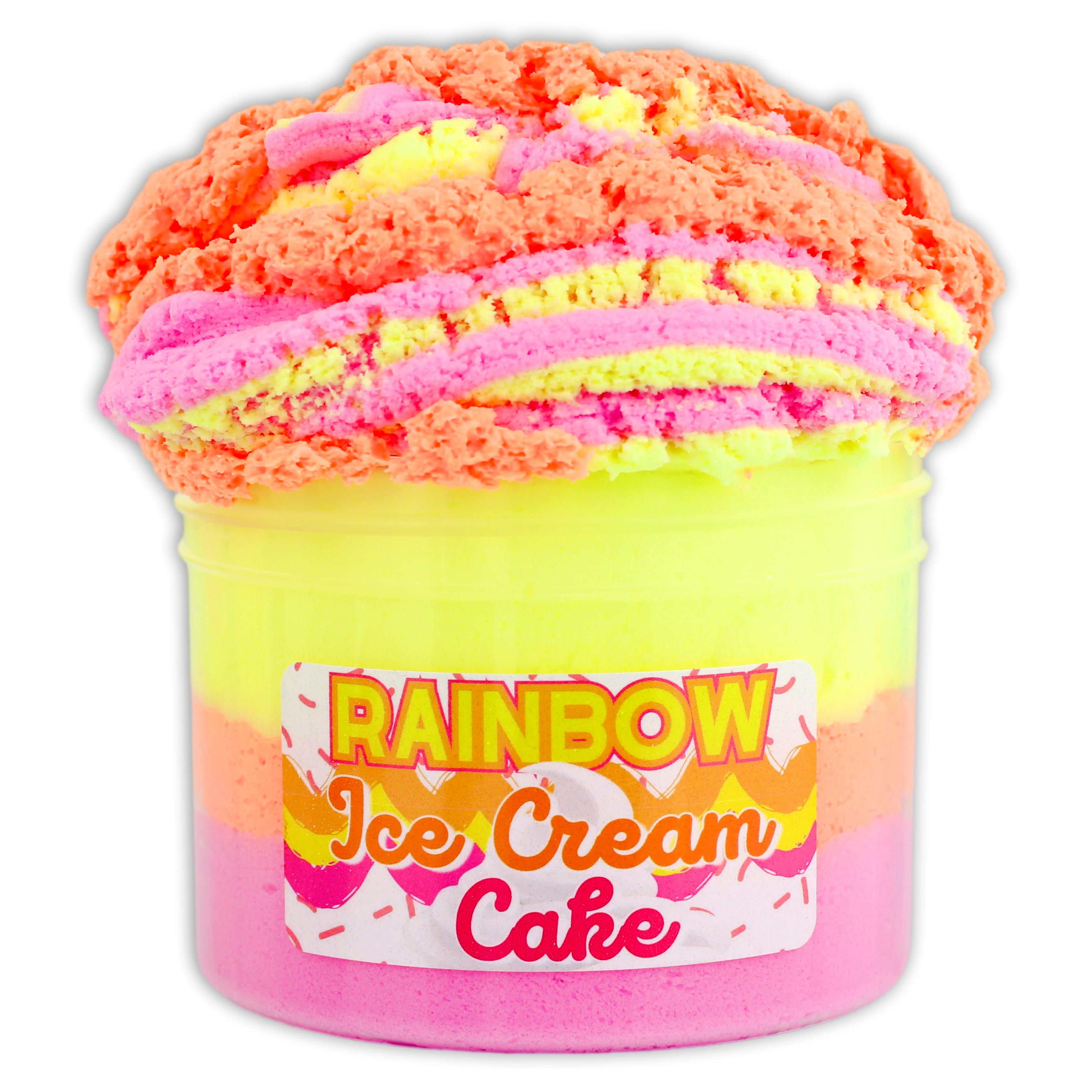 Rainbow Ice Cream Cake Unique Texture Slime Shop Slime Dope Slimes