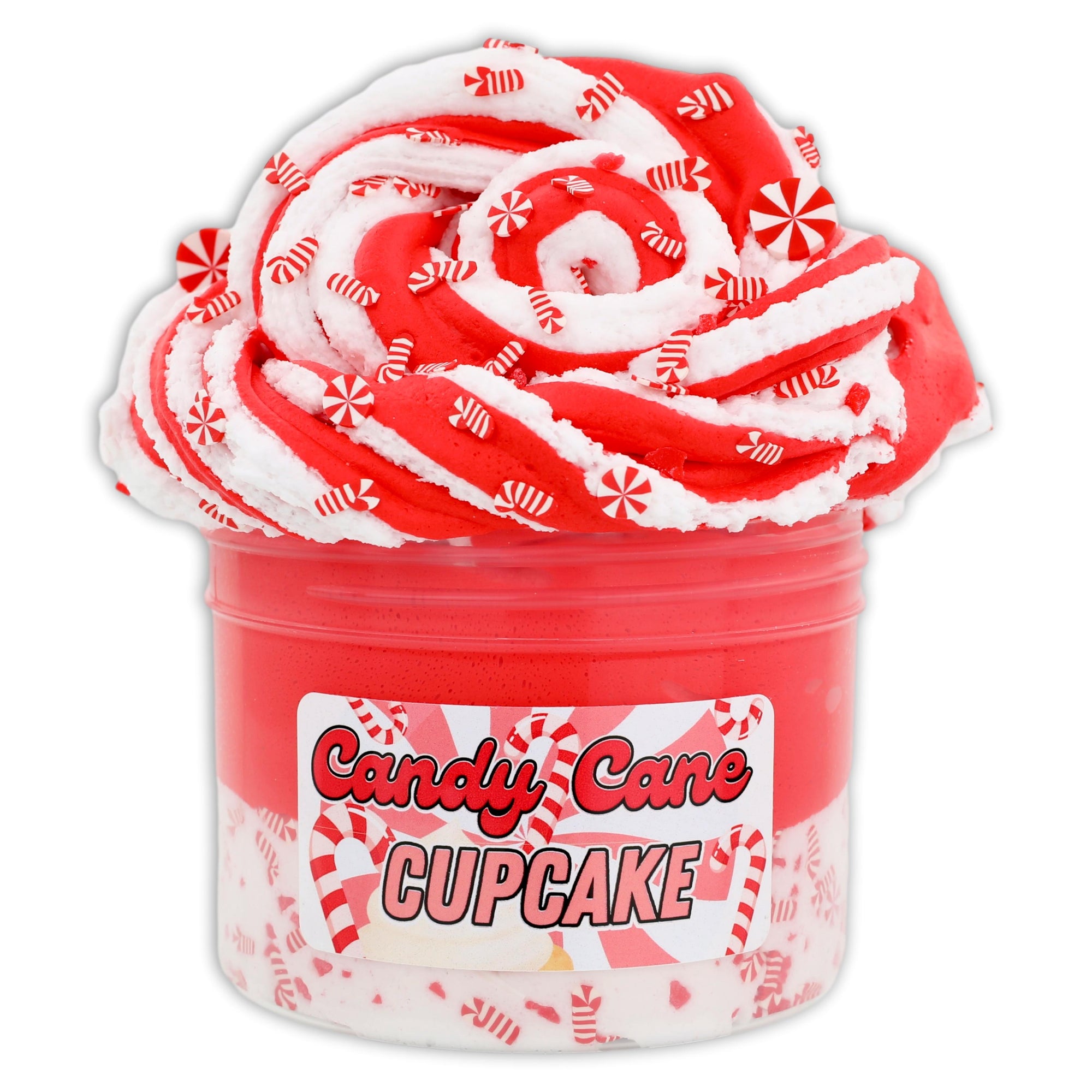 Candy Cane Cupcake Butter Hybrid Slime - Shop Christmas Slimes