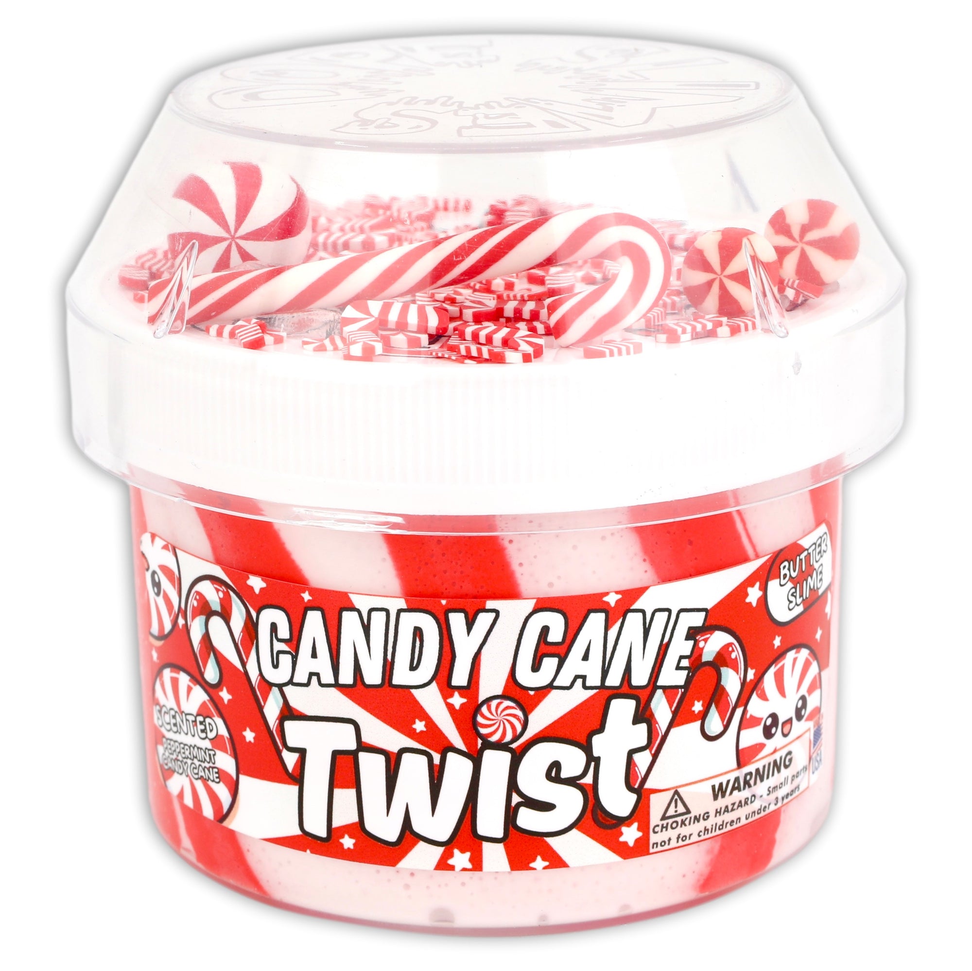 Candy Cane Twist memoryDOUGH® Christmas Slime - Shop - Dope Slimes