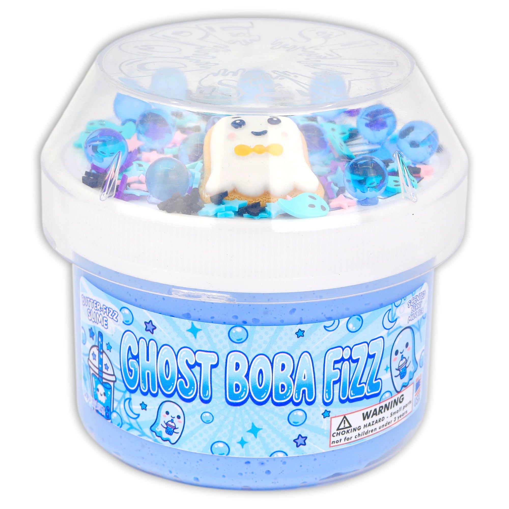 Ghost Boba Fizz Scented Slime - Shop Slimes - DOPESLIMES
