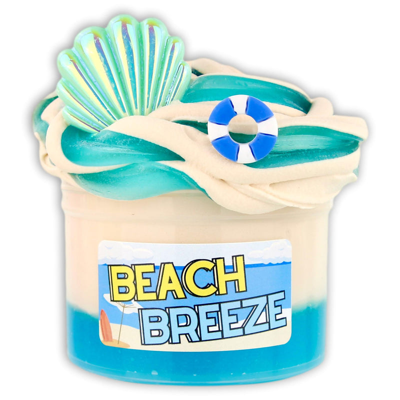 Treat yourself to a summer paradise in your own home! Our Beach Breeze Slime features two textures of slime – jelly slime and butter slime for the perfect puffy texture once mixed! Plus, the beach theme is completed with sea shell charm & pool float charm and sea shell fimos at the bottom! Scented carribean dream, a tropical fruit fragrance!