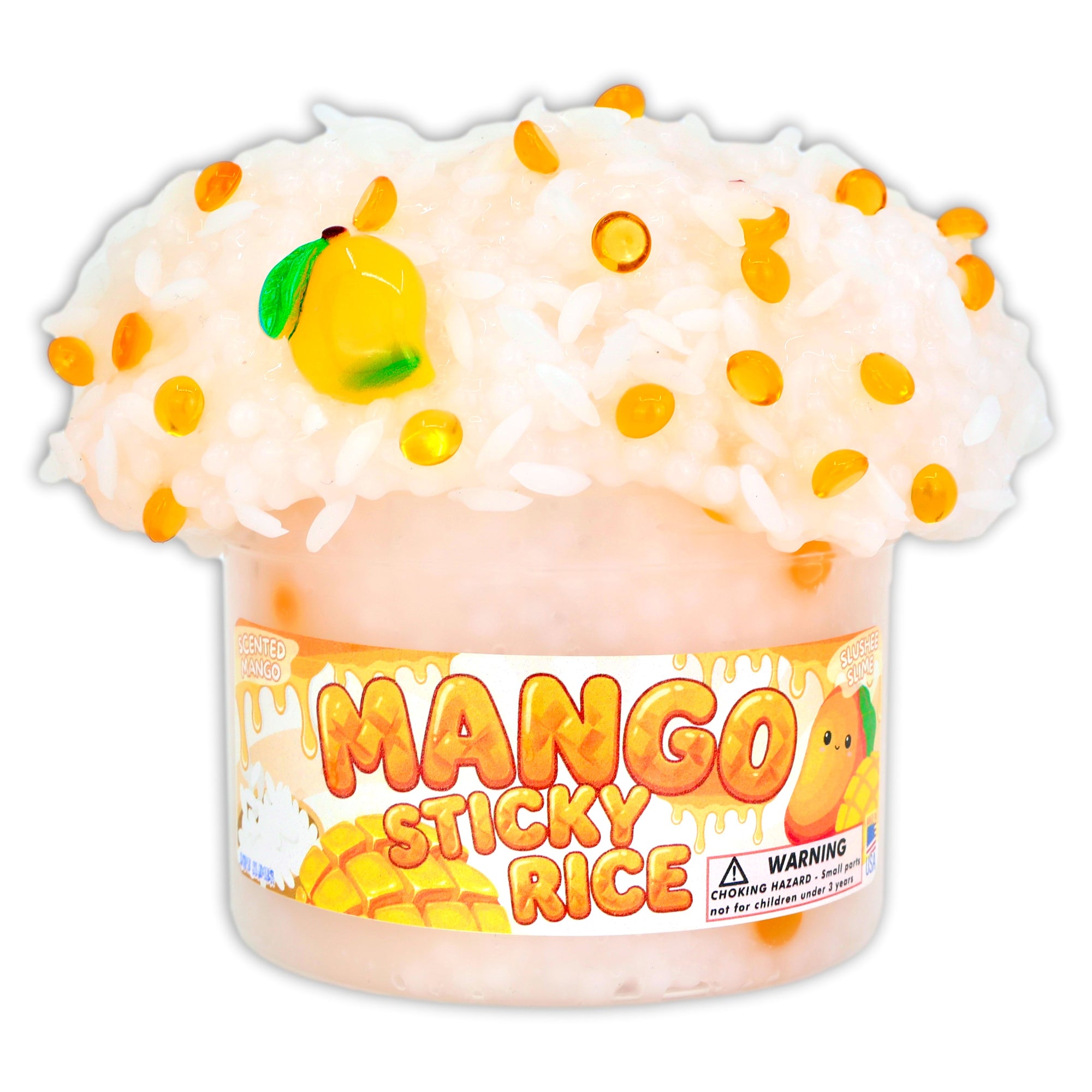 Mango Sticky Rice Scented Slushie Slime - Shop Slimes - Dope Slimes