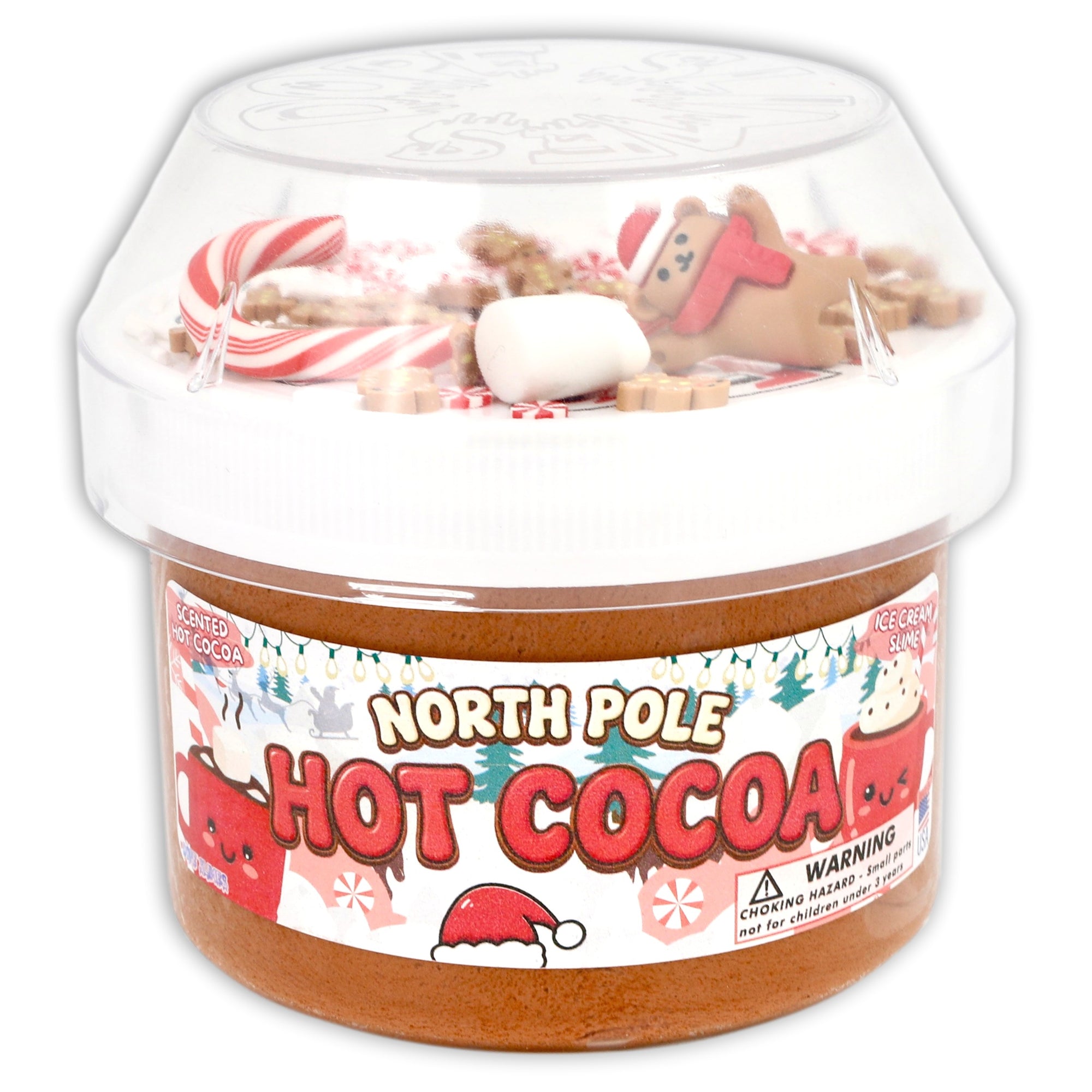 North Pole Hot Cocoa Ice-Cream Slime - Shop Christmas Slimes - DopeSlime