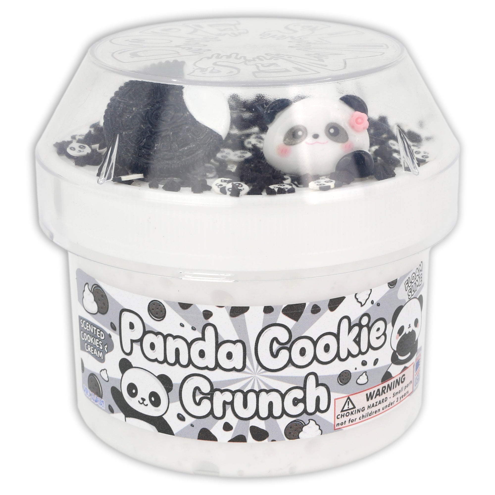 Panda Cookie Crunch Floam Crunchy Slime - Shop Slimes - DopeSlime
