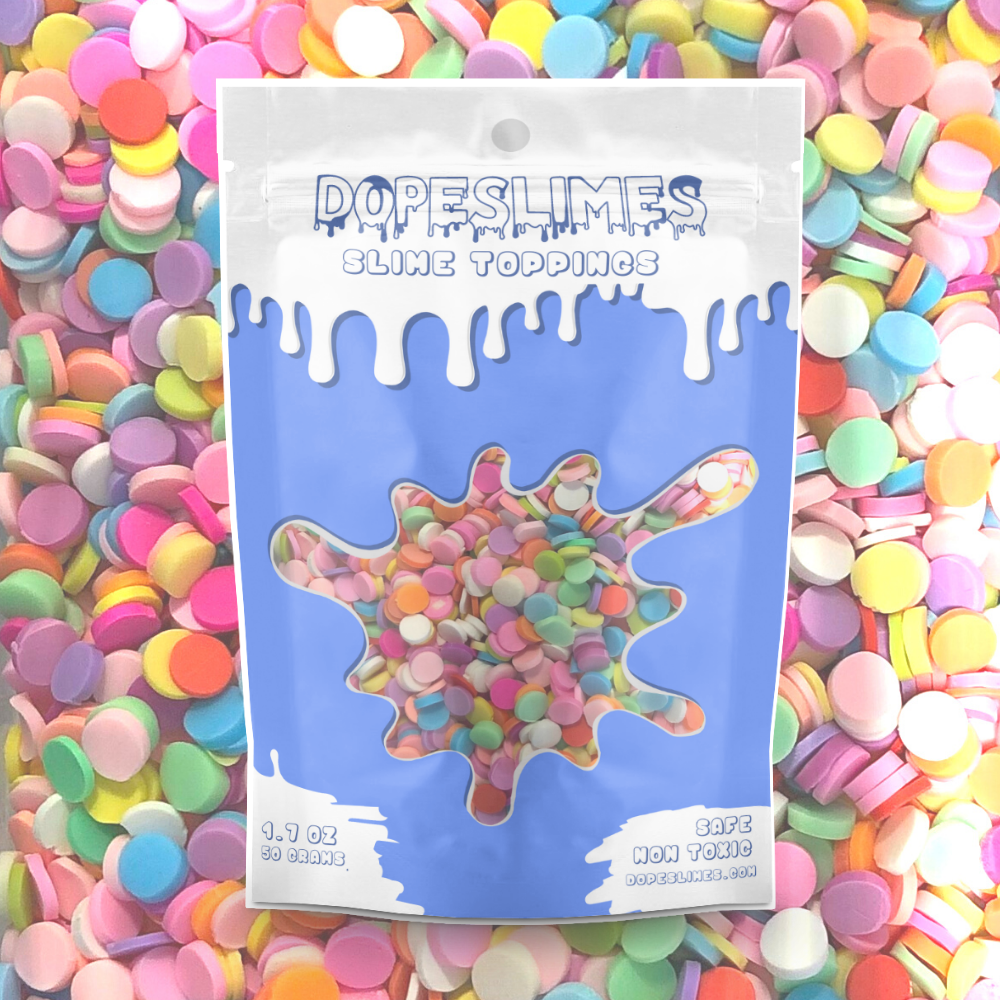 Pastel Circle Fimo Sprinkles - Slime Supplies - Shop Slime Toppings