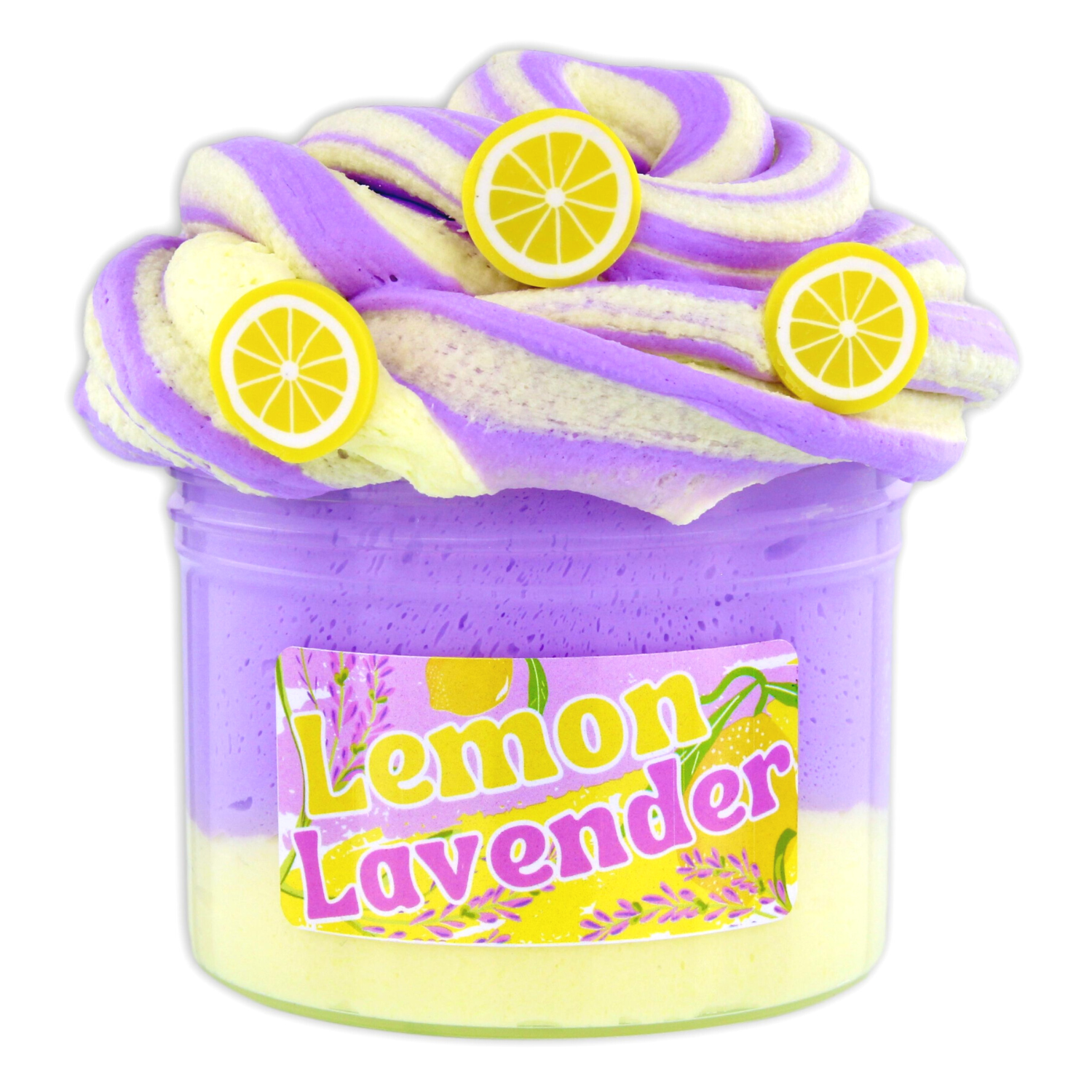 Lemon Lavender Cupcake Unique Texture Slime - Shop Slime - Dope Slimes