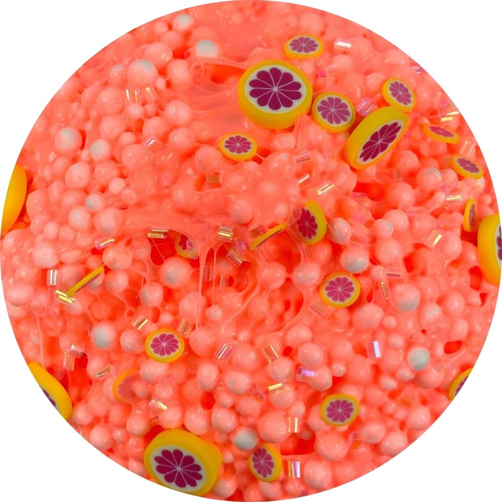 Iced Pink Grapefruit Floam Slime - Shop Slime - Dope Slimes