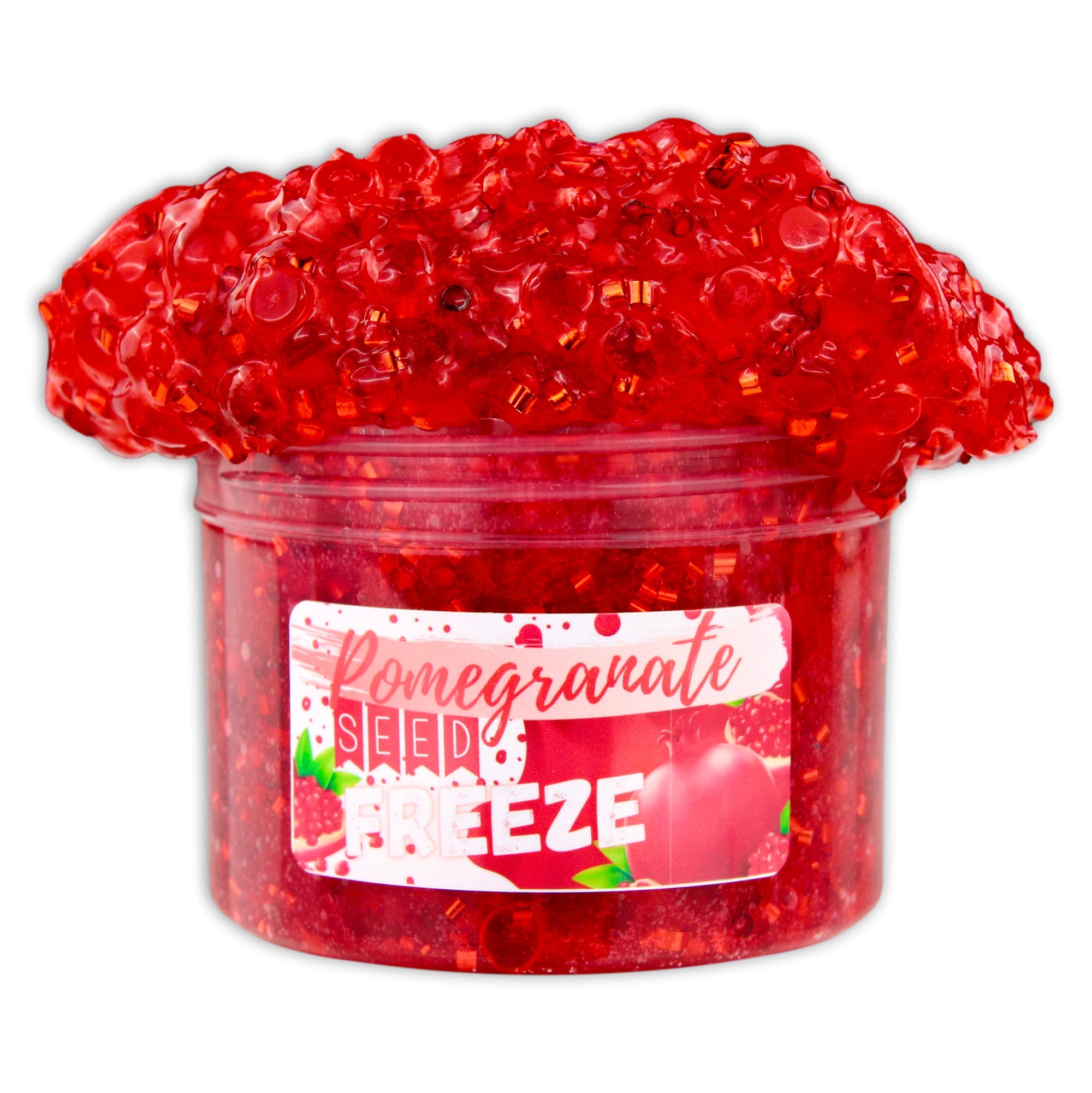 Pomegranate Seed Freeze Clear Bingsu Slime - Shop Slime - Dope Slimes