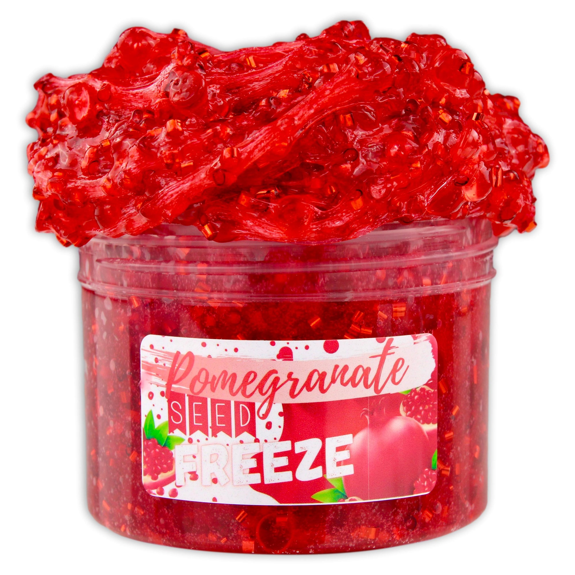 Pomegranate Seed Freeze Clear Bingsu Slime - Shop Slime - Dope Slimes