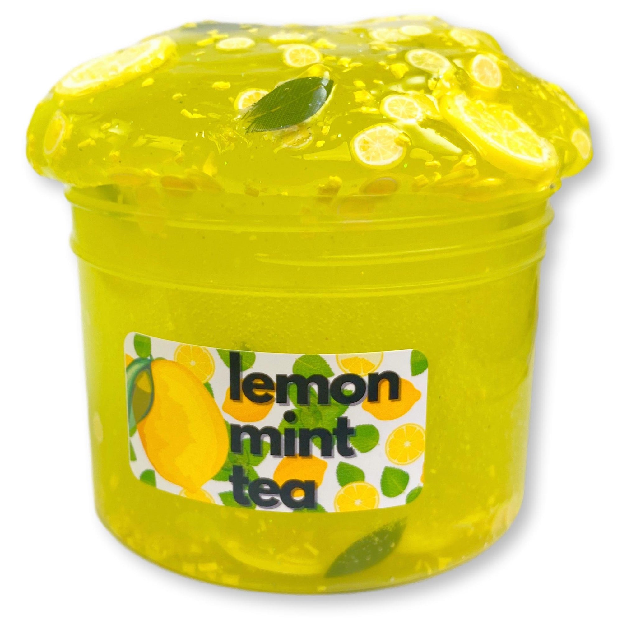 Lemon Mint Tea Clear Slime - Shop Slime - Dope Slimes