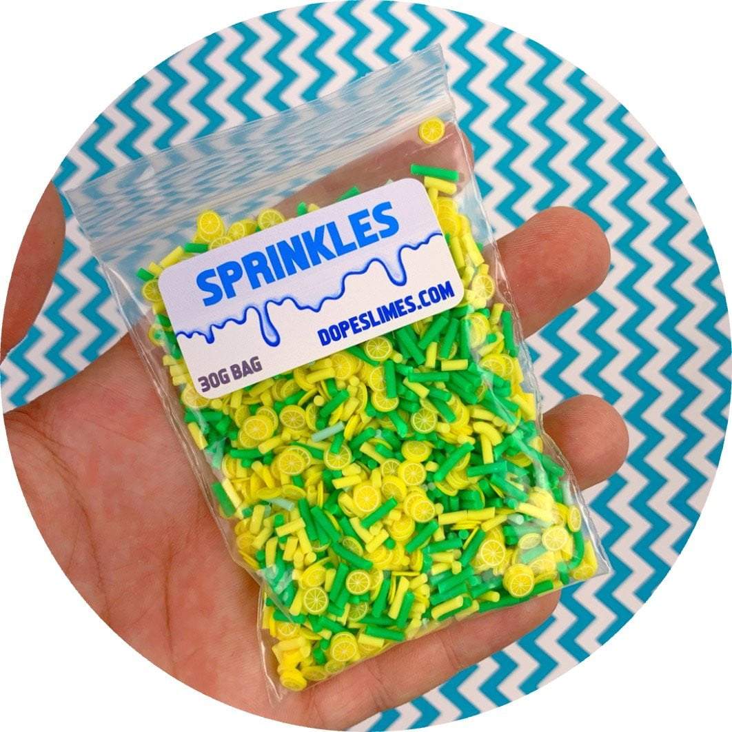 Lemon Lime Ice Confetti Mix Fake Sprinkles for Slime or Miniature