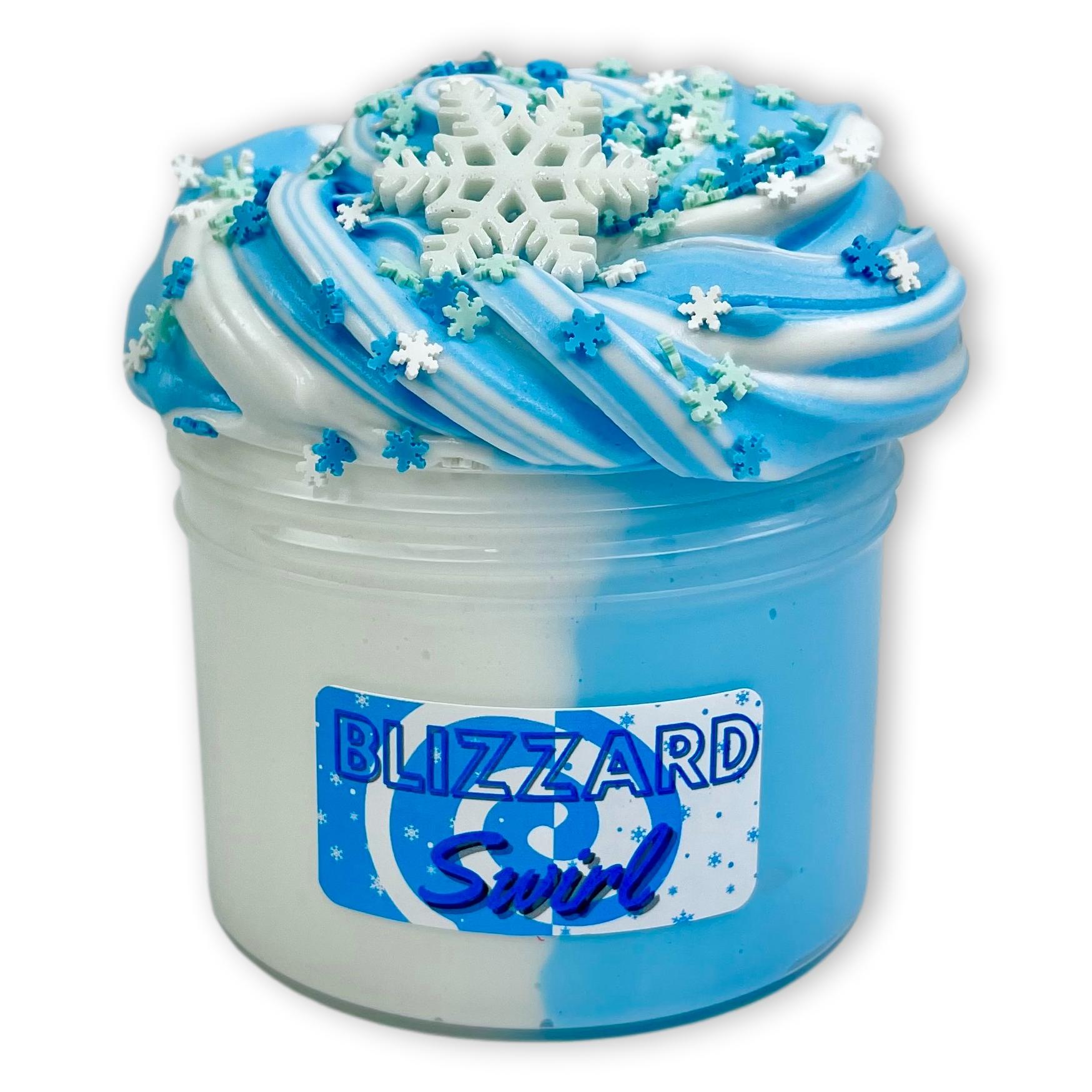 Blizzard Swirl Christmas Butter Slime - Shop Slime - Dope Slimes