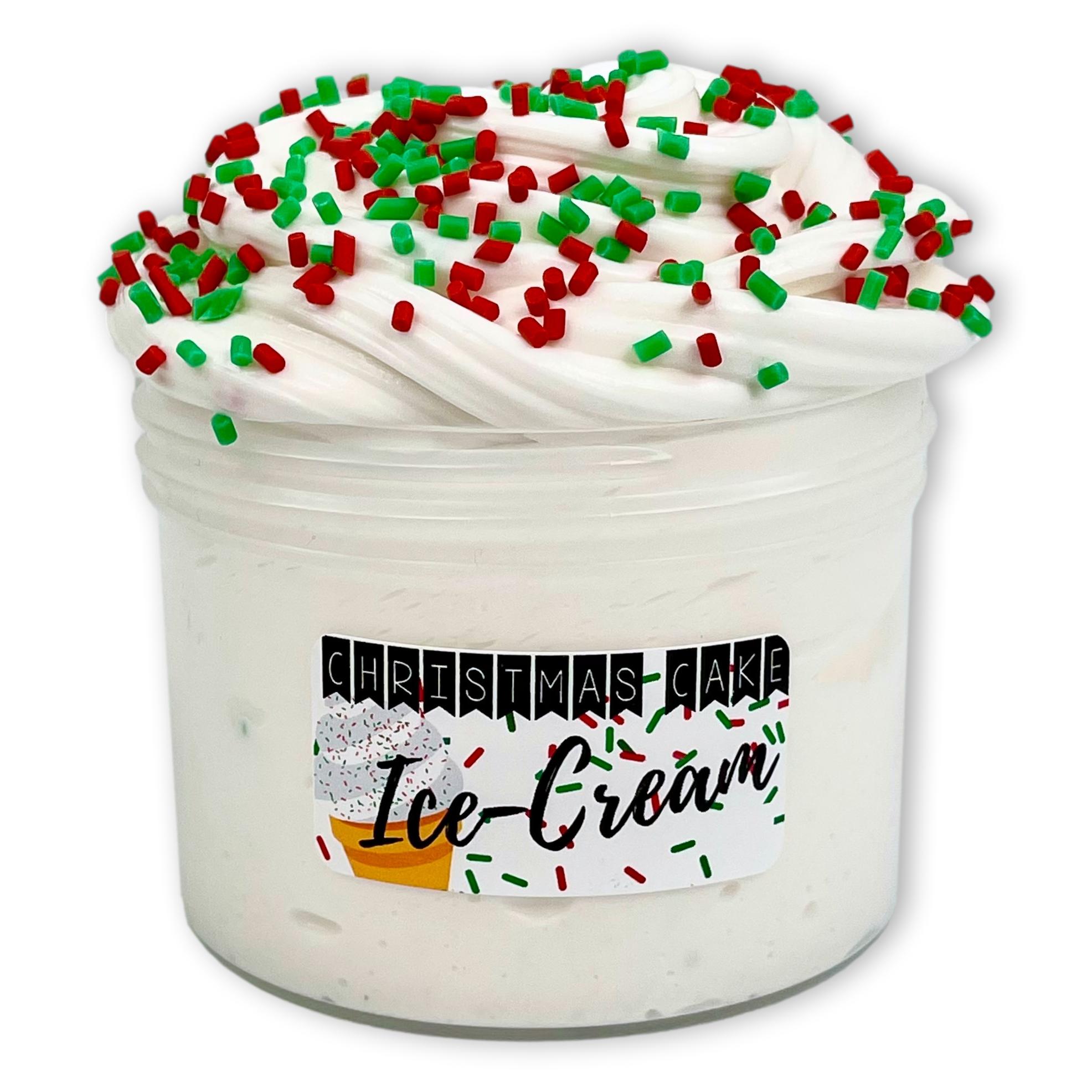 Christmas Cake Ice Cream Butter Slime - Shop Slime - Dope Slimes