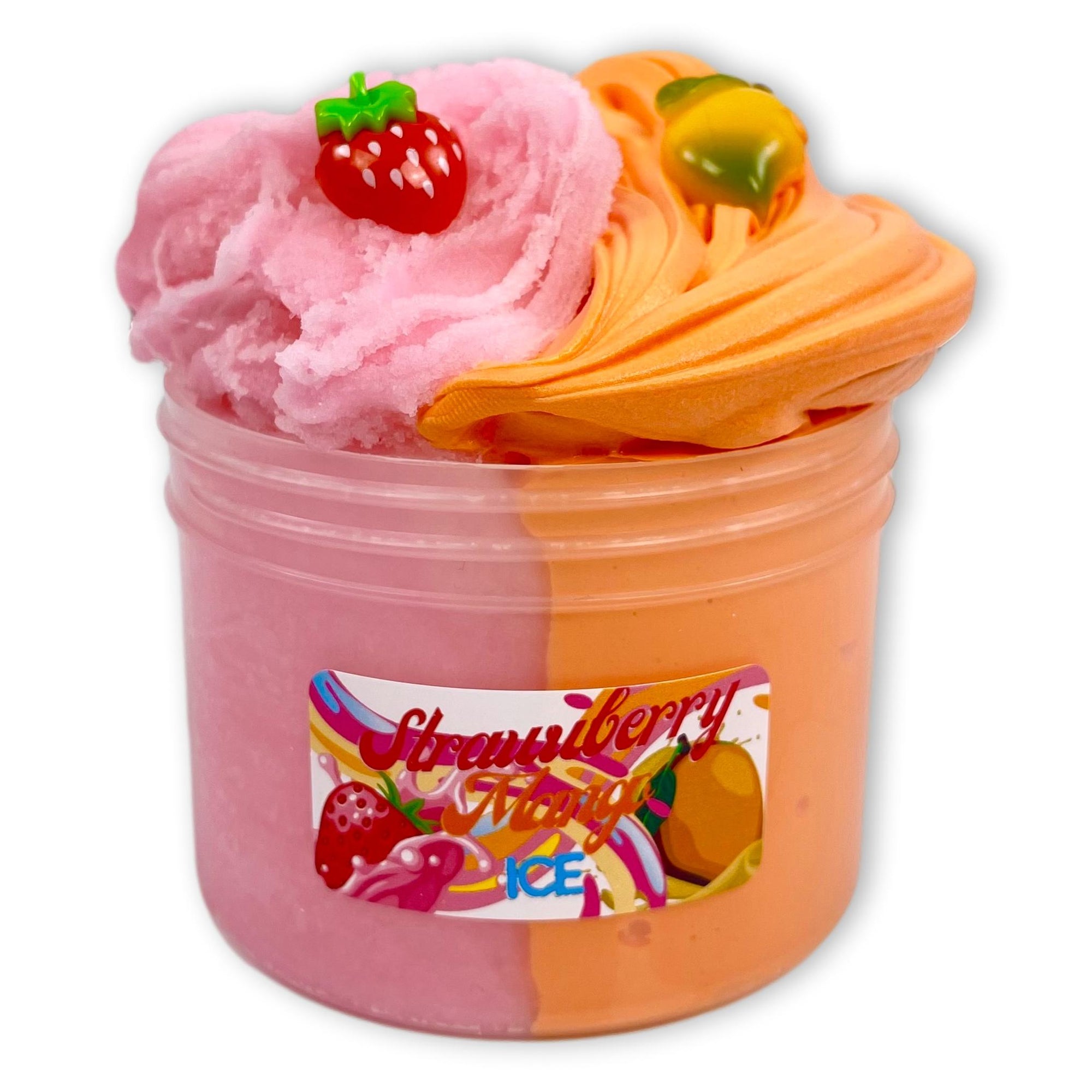 Strawberry Mango Ice Unique Textured Slime - Shop Slime - Dope Slimes