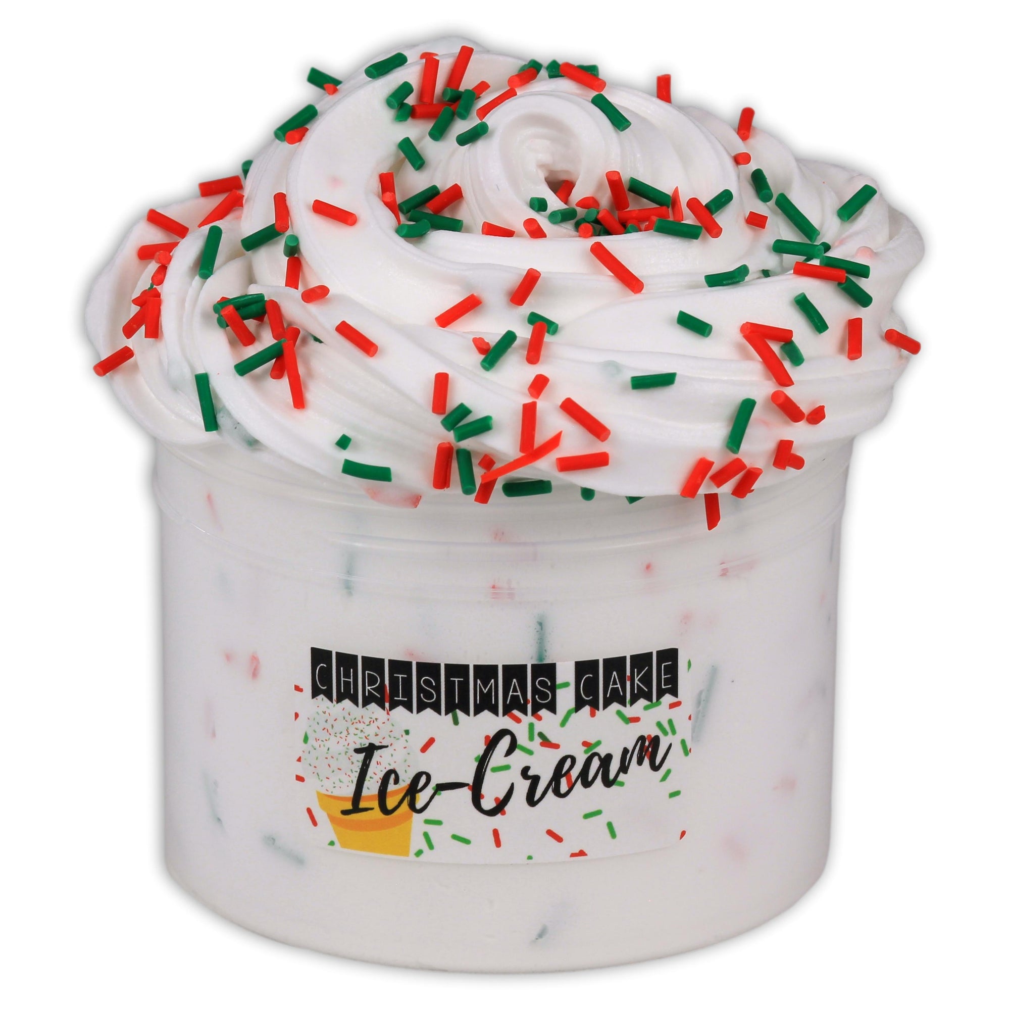 Christmas Cake Ice Cream Butter Slime - Shop Slime - Dope Slimes