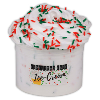 Christmas Cake Ice Cream Butter Slime - Shop Slime - Dope Slimes