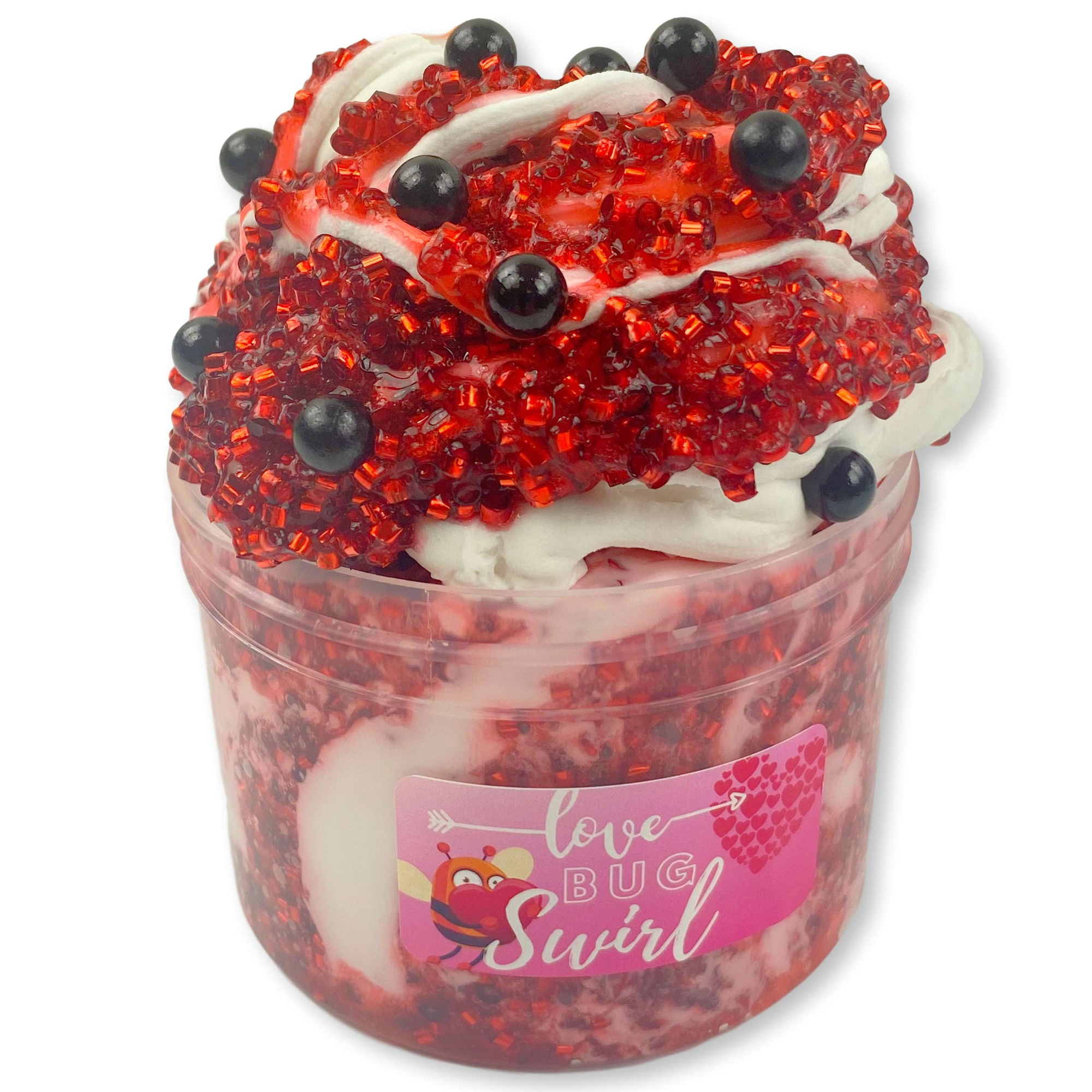 Love Bug Swirl Valentines Slime - Shop Slime - Dope Slimes