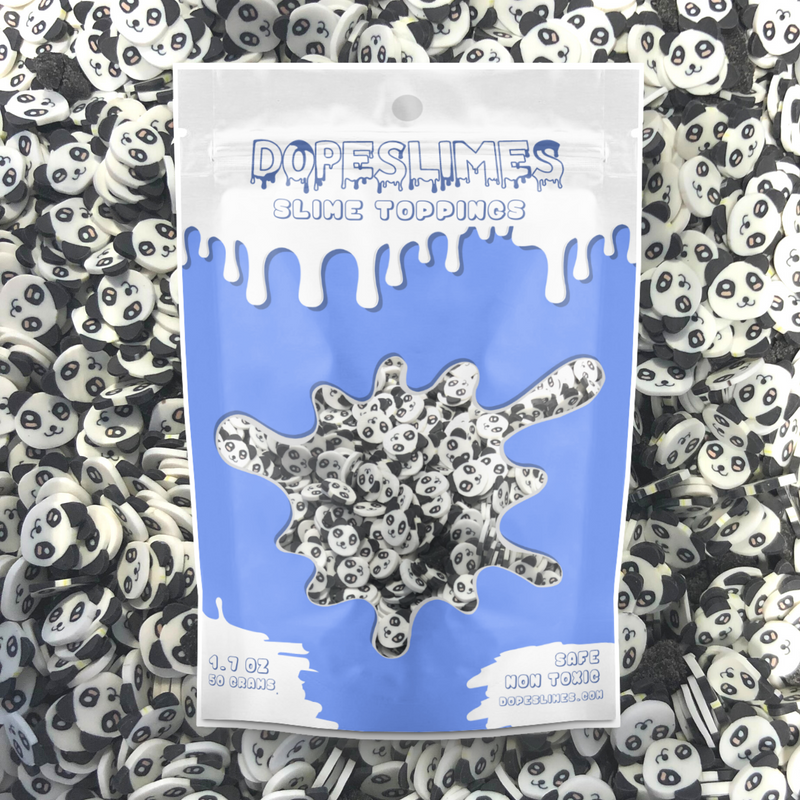 Panda Fimo Slices - Slime Fimo Slices - Shop Slime Supplies