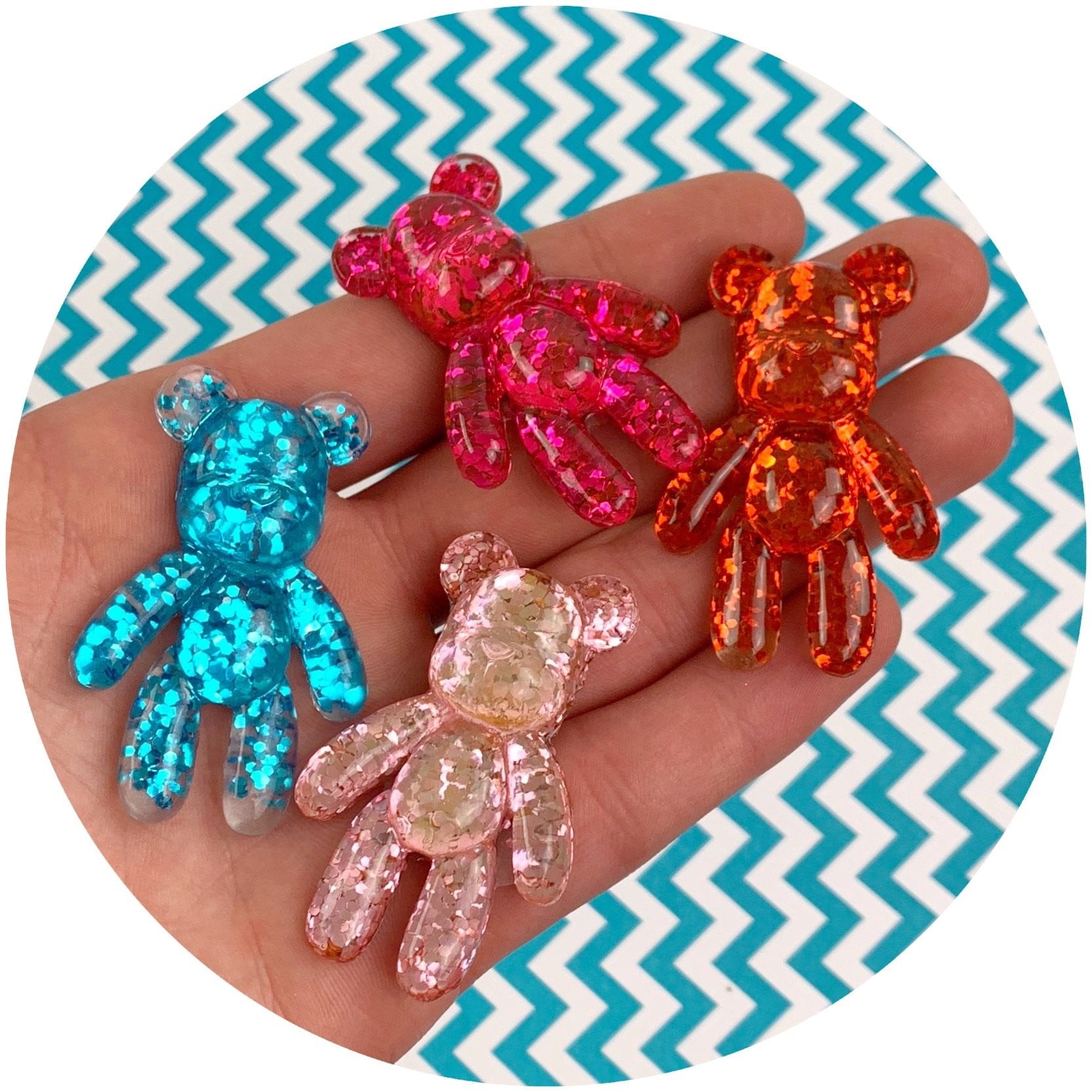 Holographic Glitter Bear Charms - Shop Slime Supplies - Dope Slimes