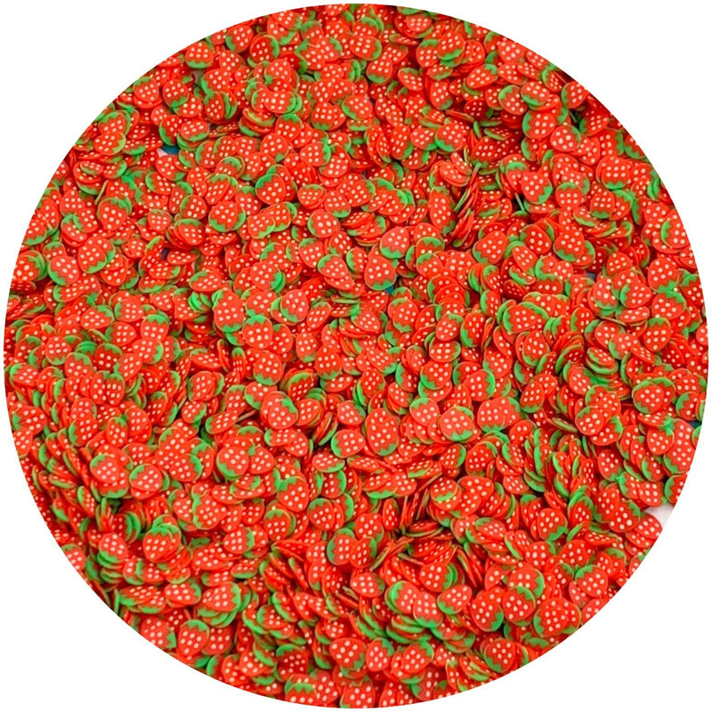 Strawberry Fimo Slices - Fimo Slices - Dope Slimes LLC - Dope Slimes LLC