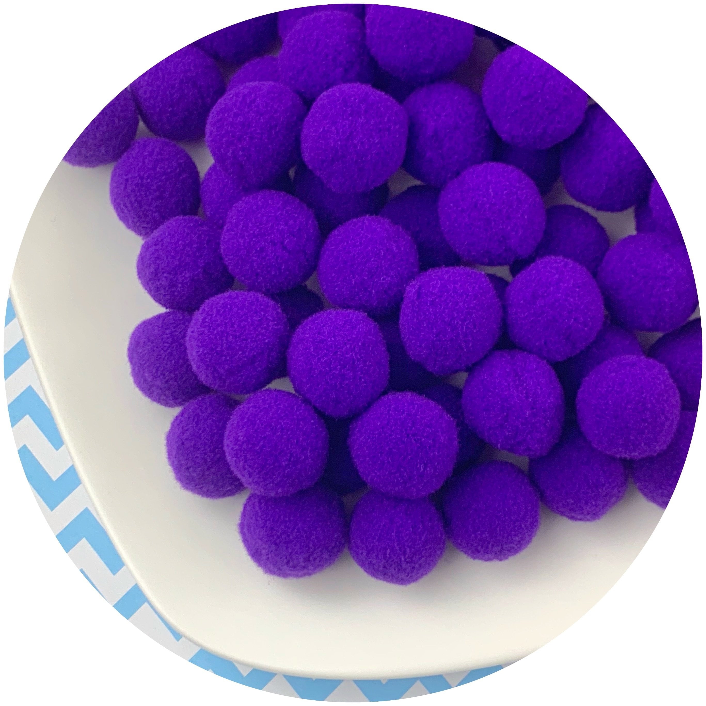 Single Colored Pom Poms - Fimo Slices - Dope Slimes LLC - Dope Slimes LLC