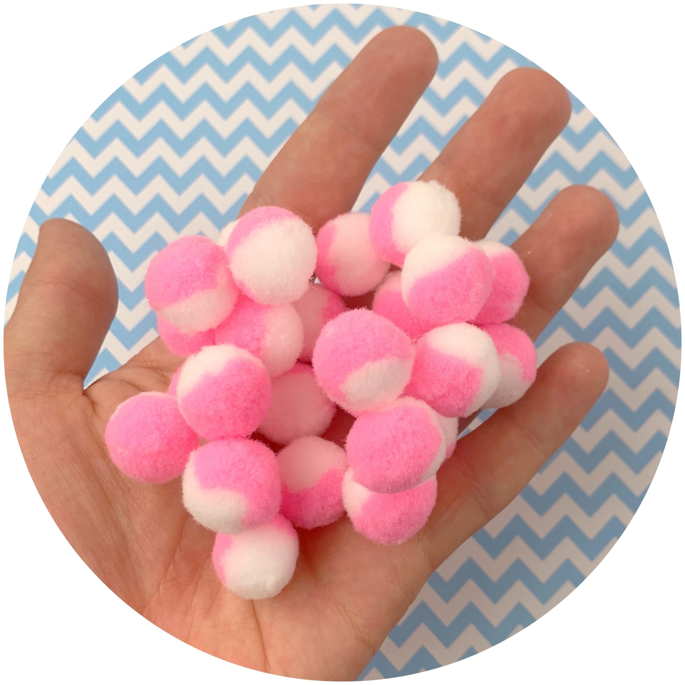Duo Colored Pom Poms - Fimo Slices - Dope Slimes LLC - Dope Slimes LLC