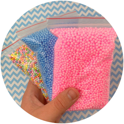 Multi-Pack Small Bright Foam Beads - Buy Slime Supplies - DopeSlimes