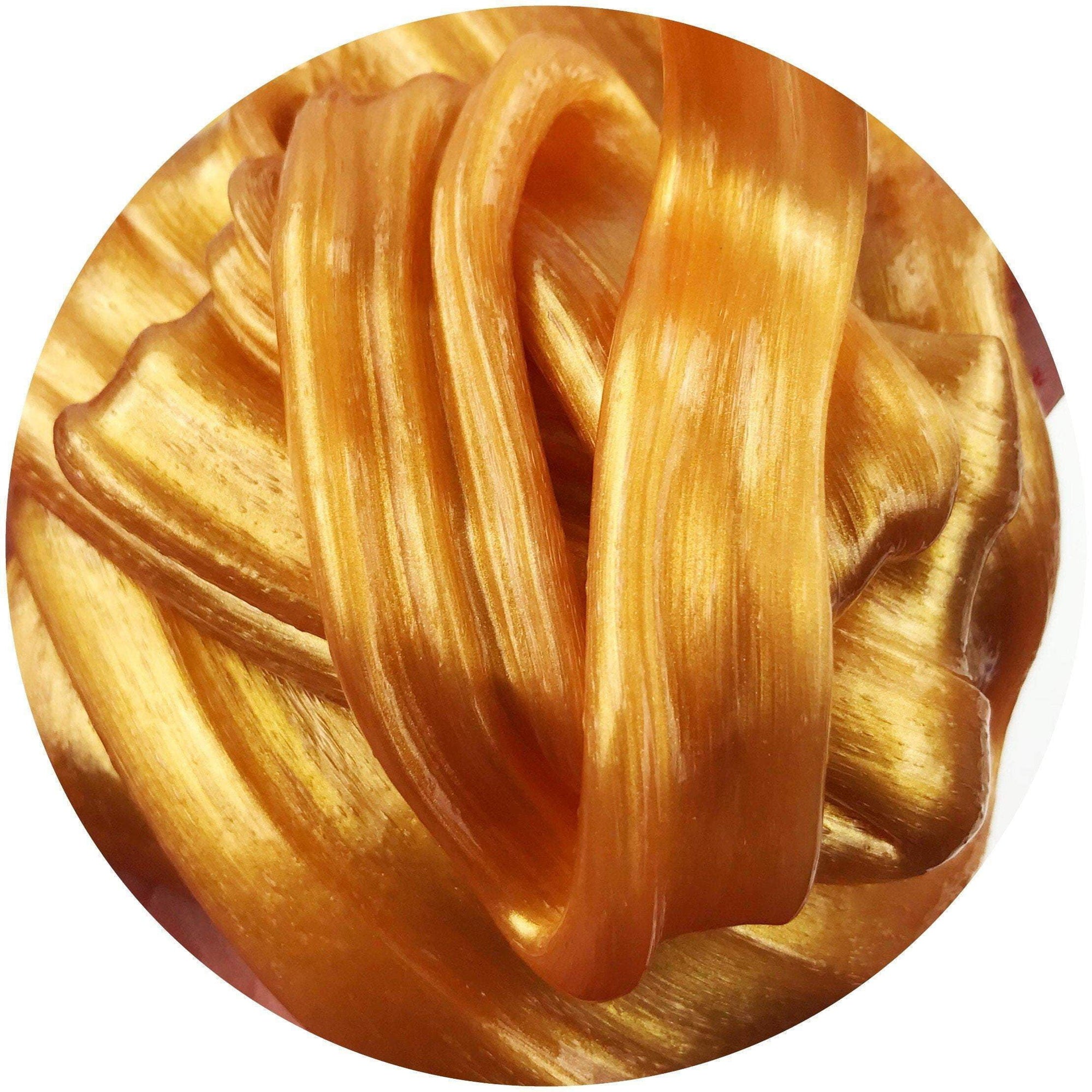 Royal Caramel Clear Metallic Slime - Shop Slime - Dope Slimes