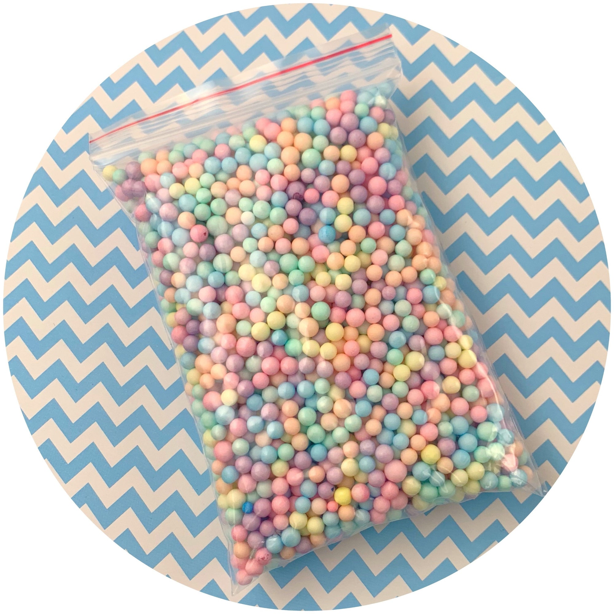 Multi-Pack Large Pastel Foam Beads - Buy Slime Supplies - Dope Slimes
