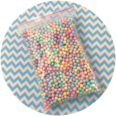 Multi-Pack Large Pastel Foam Beads - Buy Slime Supplies - Dope Slimes