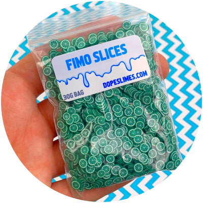 Lime Fimo Slices - Fimo Slices - Dope Slimes LLC - Dope Slimes LLC