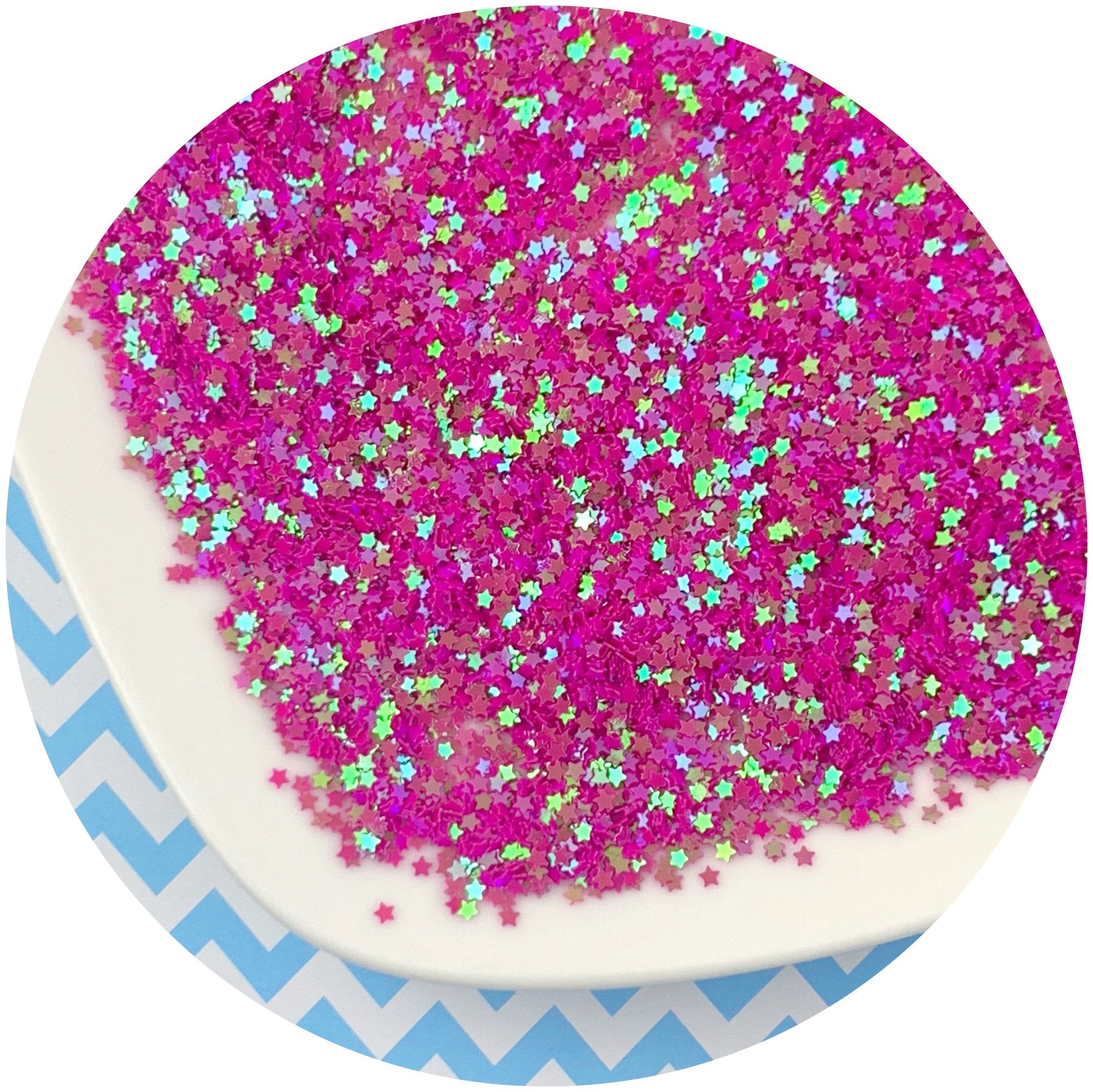 Purple Holographic Stars - Fimo Slices - Dope Slimes LLC - Dope Slimes LLC