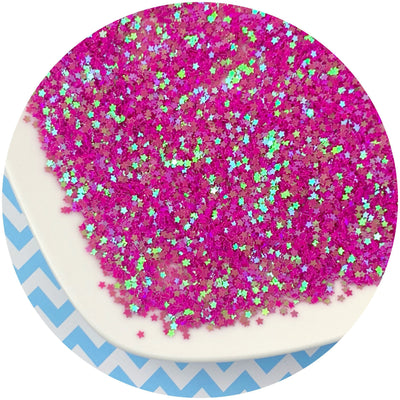 Purple Holographic Stars - Fimo Slices - Dope Slimes LLC - Dope Slimes LLC