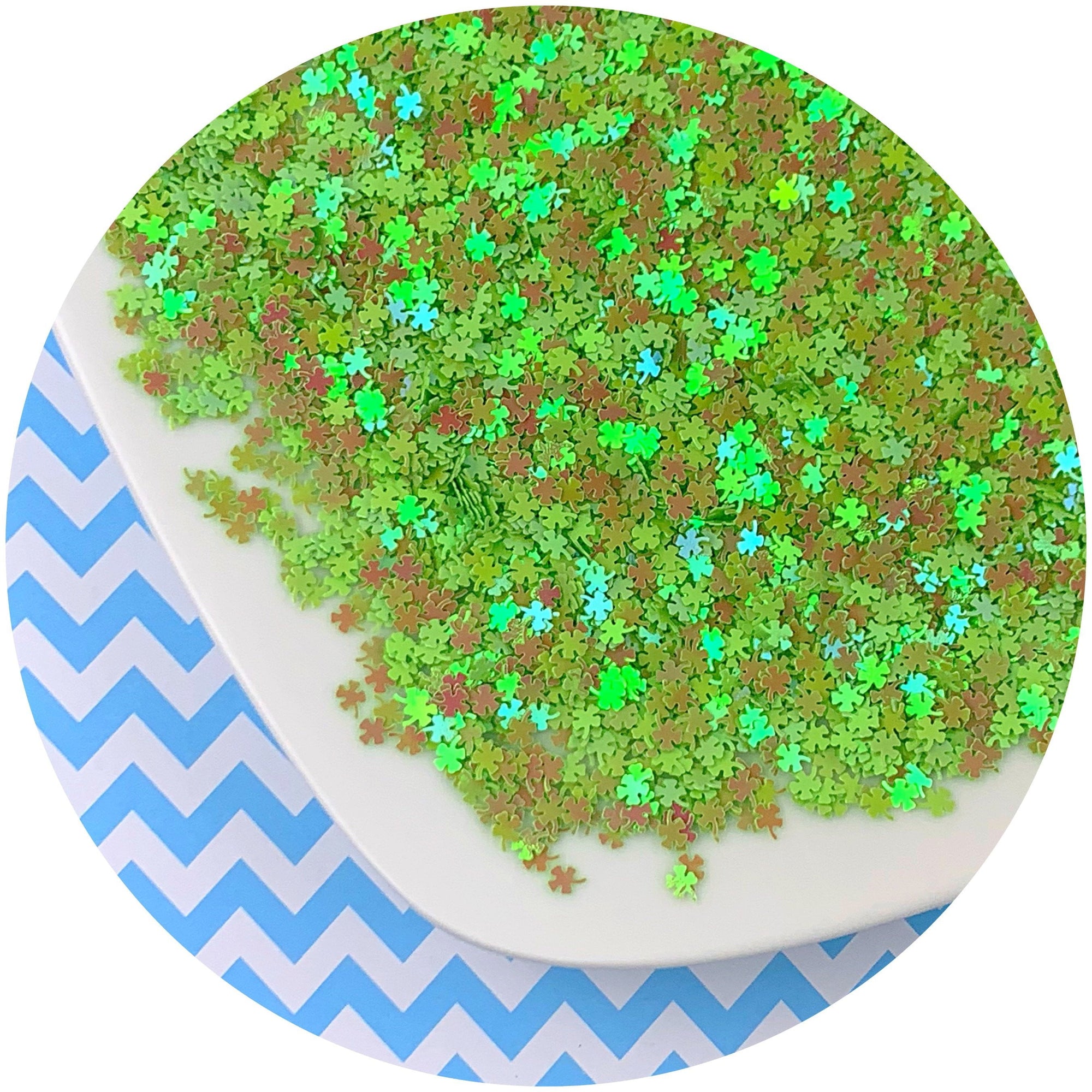 Holographic Clovers - Fimo Slices - Dope Slimes LLC - Dope Slimes LLC