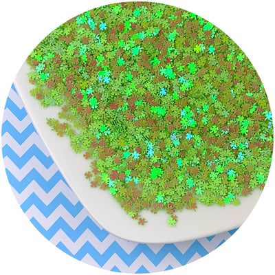Holographic Clovers - Fimo Slices - Dope Slimes LLC - Dope Slimes LLC