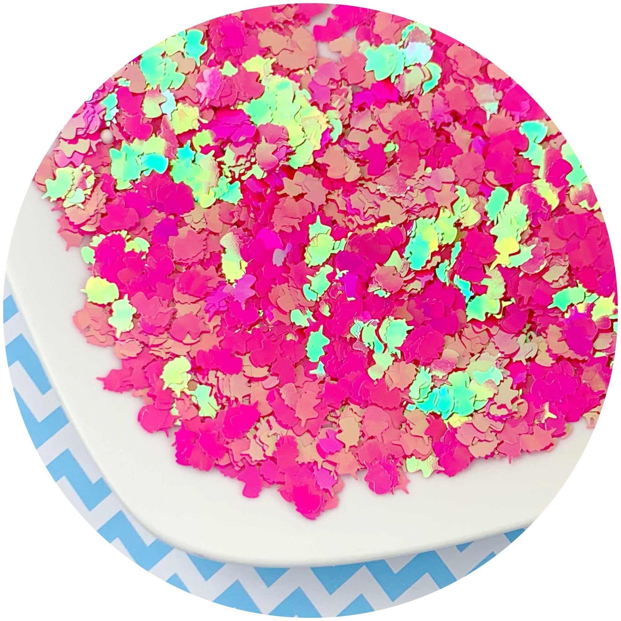 Pink Holographic Unicorns - Shop Slime Supplies - Dope Slimes