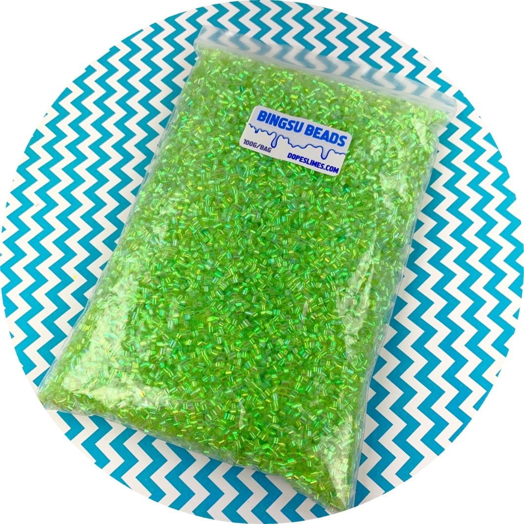 100g Bingsu Beads Slime Crunchy Iridescent Crafting Slime Supplies Cut  Plastic Straws