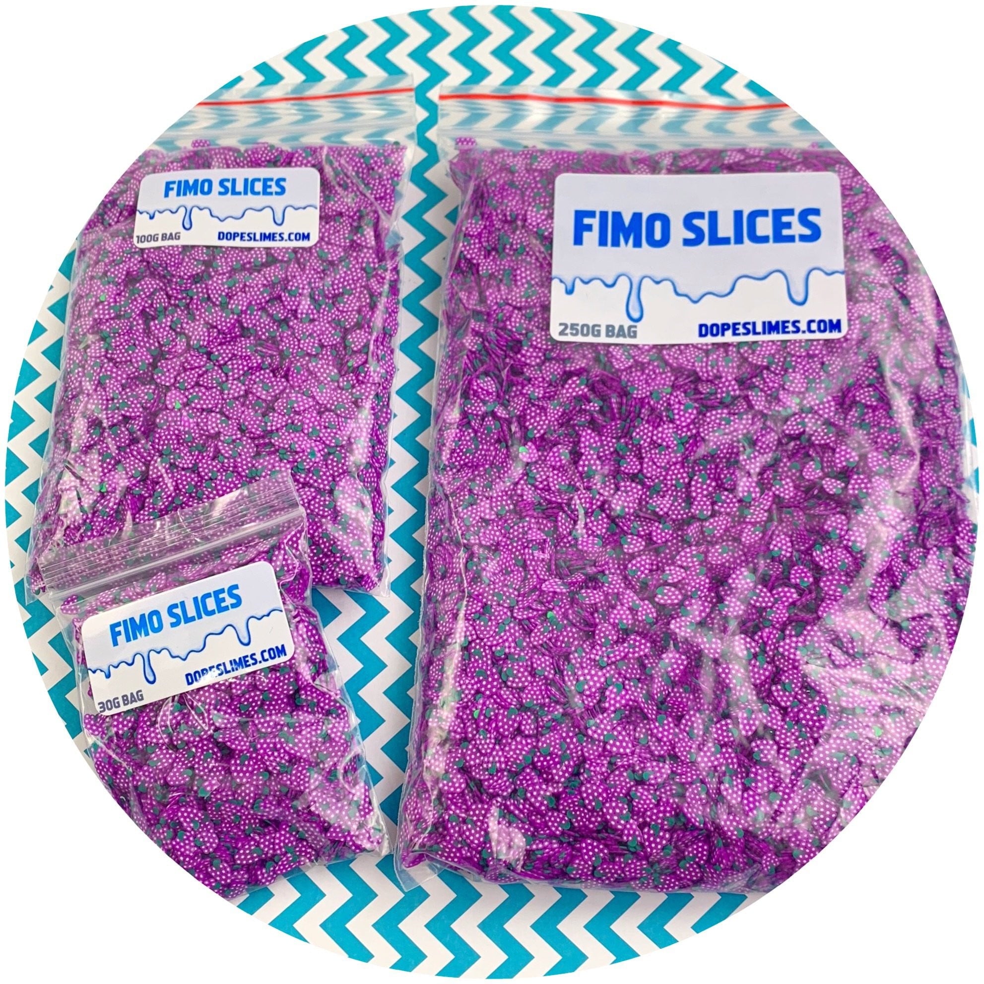 Dope Slimes Jumbo Mixed Fruit FIMO Slice Slime Add-Ins