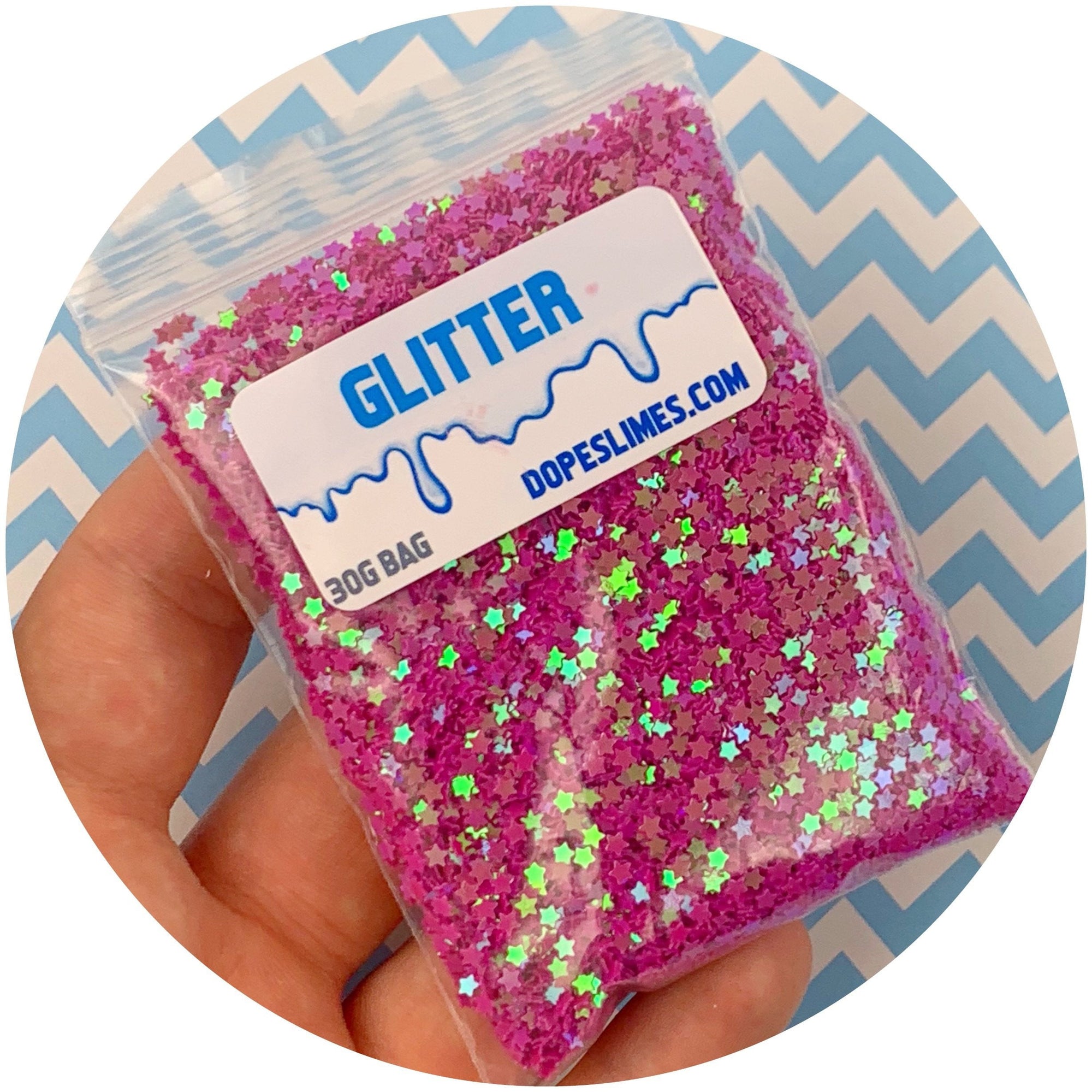 Purple Holographic Stars - Fimo Slices - Dope Slimes LLC - Dope Slimes LLC