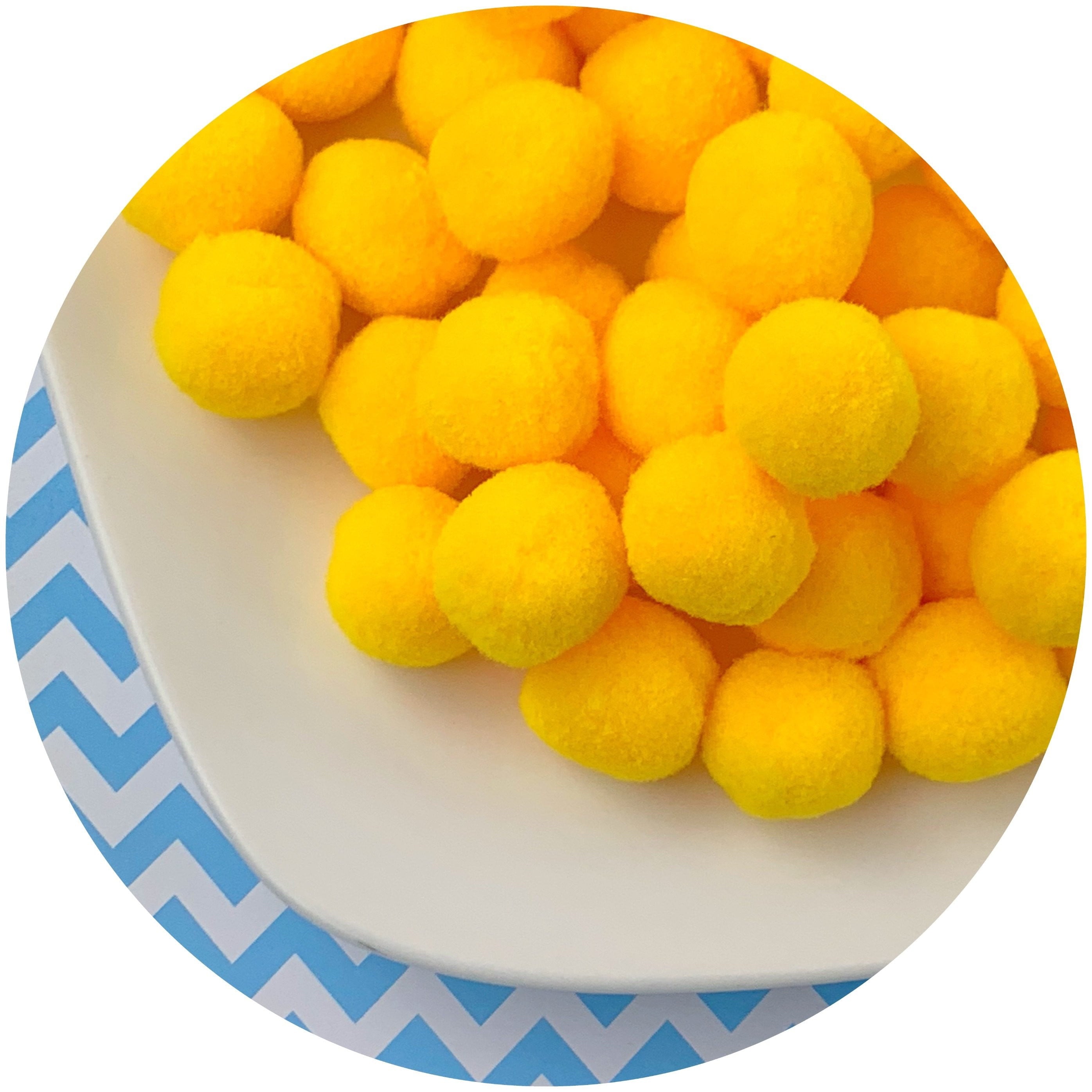 Single Colored Pom Poms - Fimo Slices - Dope Slimes LLC - Dope Slimes LLC