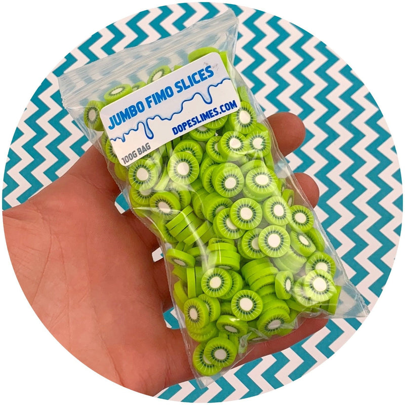 Jumbo Kiwi Fimo Slices - Fimo Slices - Dope Slimes LLC - Dope Slimes LLC